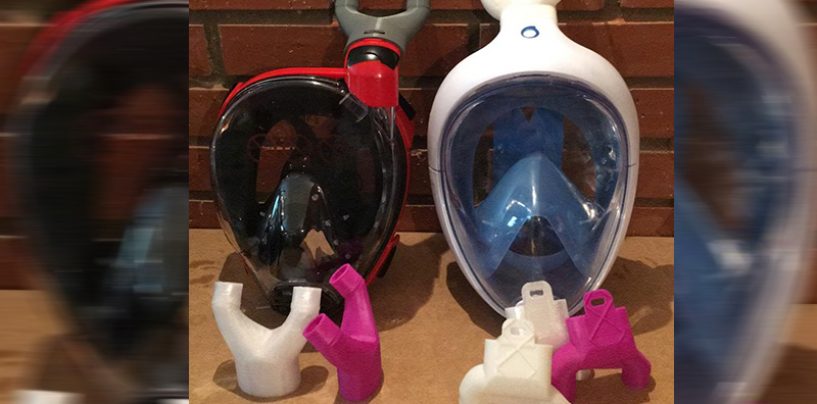 Profesores de Cristo Rey e ingenieros de Safran diseñan dos tipos de válvulas con una impresora 3D para que las máscaras acuáticas de Decathlon y Cressi puedan usarse como respiradores