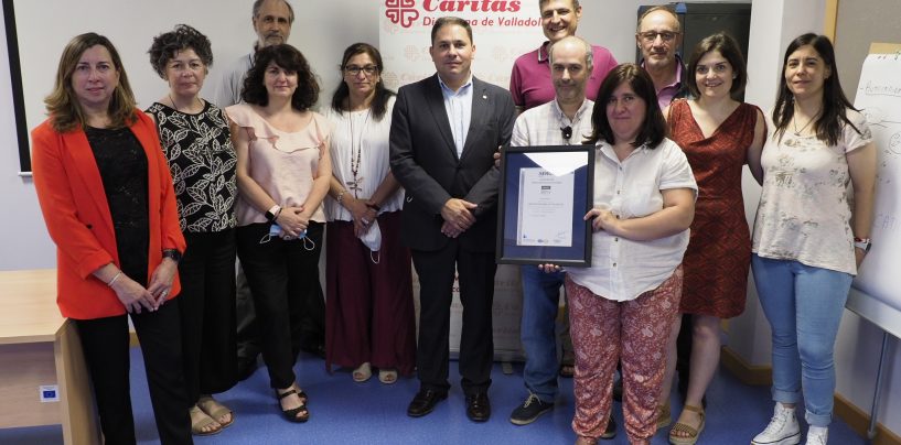 Cáritas Diocesana de Valladolid, distinguida con la certificación de calidad ISO 9001 otorgada por AENOR